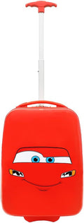 Bioworld Cars Lightning McQueen Big Face 16.5" Toddler Two-Wheel Carry On Luggage
