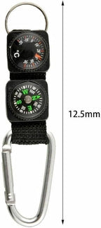 Black Carabiner Key Chain Compass Thermometer Metal Camping Outdoor Gadgets Hiking Survival to Multifunctional O0R8 Mountaineering,Electronics and Gadgets,Compasses