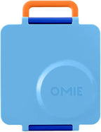 OmieBox Bento Box for Kids - Insulated Bento Lunch Box with Leak Proof Vacuum Insulated Food Jar - 3 Compartments, Two Temperature Zones (Blue Sky)