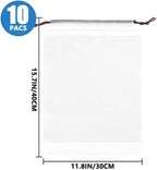 Shoe Bags for Travel, Waterproof Large Clear Shoe Bags for Packing, Portable Drawstring Storage Bag Travel Essentials 10 Packs