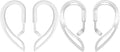 2 Pairs Ear Hook Compatible with AirPods Pro 3 2 1 Gen, YINVA Multi-Dimensional Adjustable Ear Holder (White+Transparent)