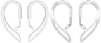 2 Pairs Ear Hook Compatible with AirPods Pro 3 2 1 Gen, YINVA Multi-Dimensional Adjustable Ear Holder (White+Transparent)