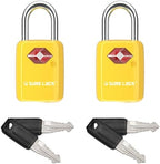 SURE LOCK Mini TSA Approved Keyed Luggage Lock – One Key Opens All, Fits Tight Zipper Gaps & Small Pull Holes, Compact Travel Lock for Suitcases, Backpacks & Handbags