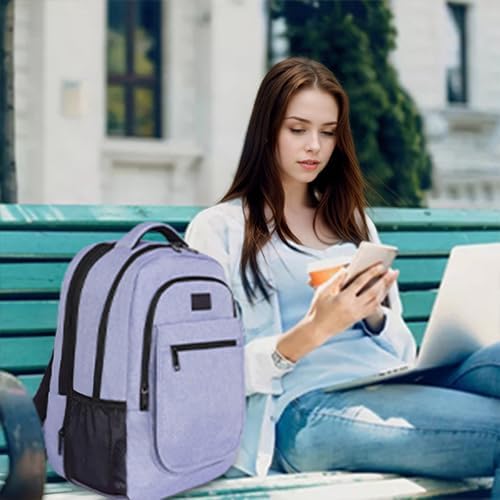 MATEIN Travel Backpack for Women, Expandable 15.6 inch Laptop Backpack, Large Anti Theft Business Computer Bag Water Resistant College Computer Bag Gift for Women Men, Purple