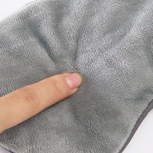 Sivio Weighted Eye Mask for Sleeping, Cooling & Cozy Reversible Blackout Sleep Mask for Women & Men, Microwave Freezable Heavy Blindfold for Migraine, Travel, Meditation, Mothers Day Gift 0.55lb, Grey