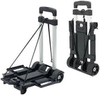 Portable Folding Hand Truck Barrow Cart Lightweight Trolley for Luggage Shopping and Household Use Compact Folding Utility Cart for Easy Transport
