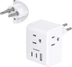 Switzerland Power Travel Plug Adapter, Type J Power Adapter with 2 Outlets 3 USB Ports(2 USB C) for US to Swiss Switzerland Liechtenstein Rwanda