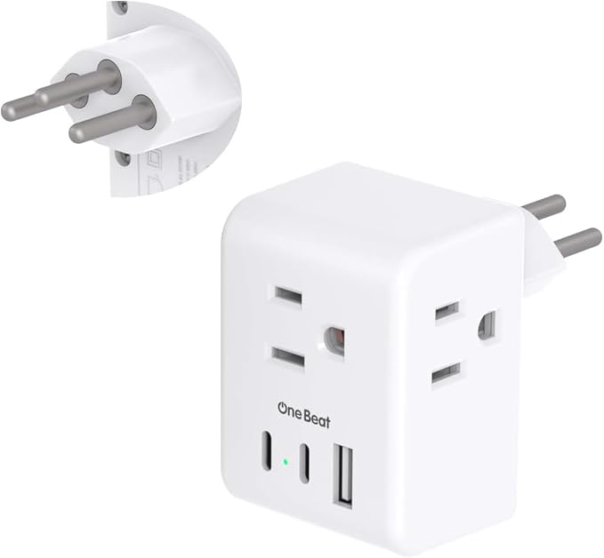 Switzerland Power Travel Plug Adapter, Type J Power Adapter with 2 Outlets 3 USB Ports(2 USB C) for US to Swiss Switzerland Liechtenstein Rwanda