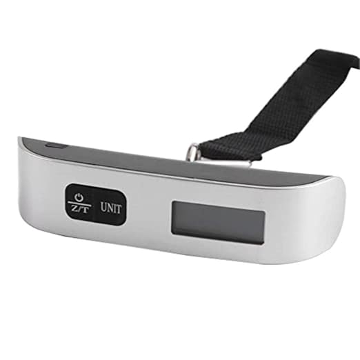 Travel with Confidence: Compact Handheld Luggage Scale with LCD Backlight T-Shaped Design & High Precision Weighing up to 110lbs - Ideal for Frequent Travelers & Backpackers Weighing