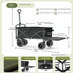 Portable Folding Beach Cart, Lightweight Outdoor Trolley for Camping & Picnic, Easy-Throw Design for Beach Activities & Travel, Ideal for Food & Gear Transport