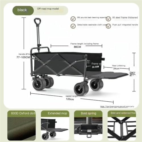 Portable Folding Beach Cart, Lightweight Outdoor Trolley for Camping & Picnic, Easy-Throw Design for Beach Activities & Travel, Ideal for Food & Gear Transport