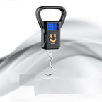 Luggage Weighing Scale, Portable, 50 KG, Hook Type with Digital LED Screen, Tare Function, Auto Power Off, Data Look Function, Over Load & Low Battery Indicator (Black) & Without Battery