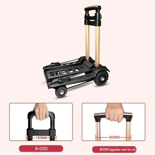 Foldable Heavy Duty Hand Truck & Luggage Cart Versatile Trolley for Shopping Travel Camping s & Garden Use Backpack Design for Easy Mobility