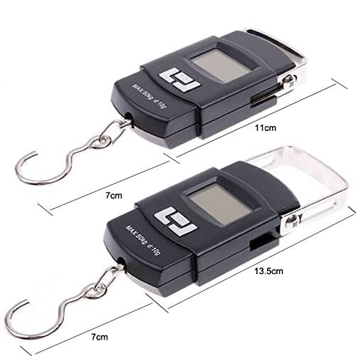 Portable Luggage Scale, Portable 50KG/110lb Hanging Hook Scale Electronic Digital Scale for Fishing Travel Luggage Suitcase Weight Scale