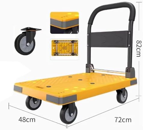 ty Folding Flatbed Trolley Cart with Swivel WheelsPortable Steel Hand Truck for Office Moving Transport & Easy LoadingIdeal Push Cart for Home & Warehouse Use