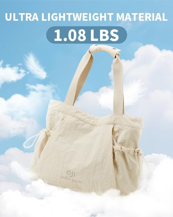 Gym Tote Bag for Women, Lightweight Yoga Mat Bag with Wet Dry Storage Pocket & Multi Pockets