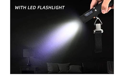 Electrons Rechargeable Digital Luggage Scale - 2600mAh Portable Charger & LED Flashlight
