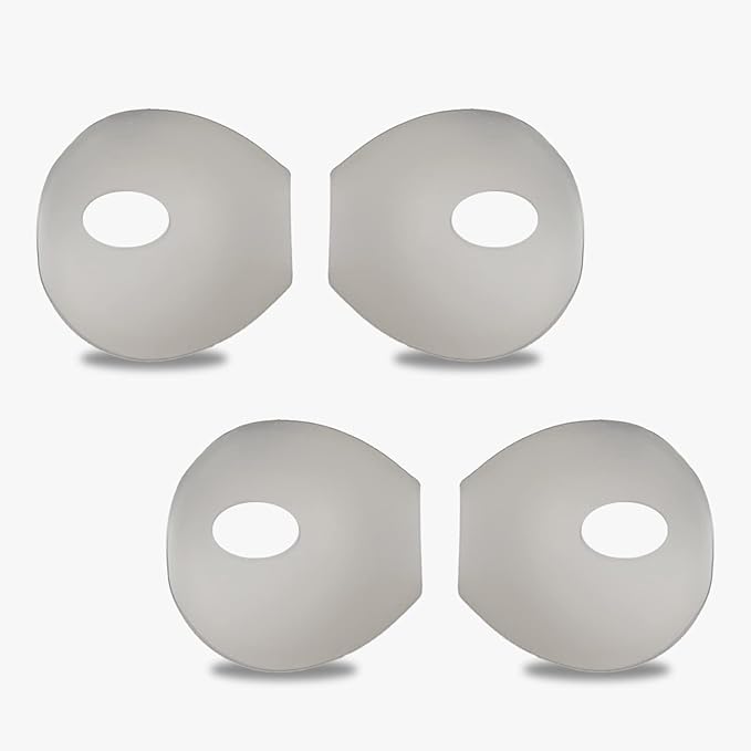 EKIND 4 Pcs Ear Cover Tips Anti-Slip Silicone Soft Replacement Sport Earbud Tips Compatible for iPhone 7 / 6S / 6 Plus / 5S / 5C / 5 Headphones Earphones Protective Accessories (Gray)