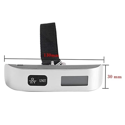 Travel with Confidence: Compact Handheld Luggage Scale with LCD Backlight T-Shaped Design & High Precision Weighing up to 110lbs - Ideal for Frequent Travelers & Backpackers Weighing