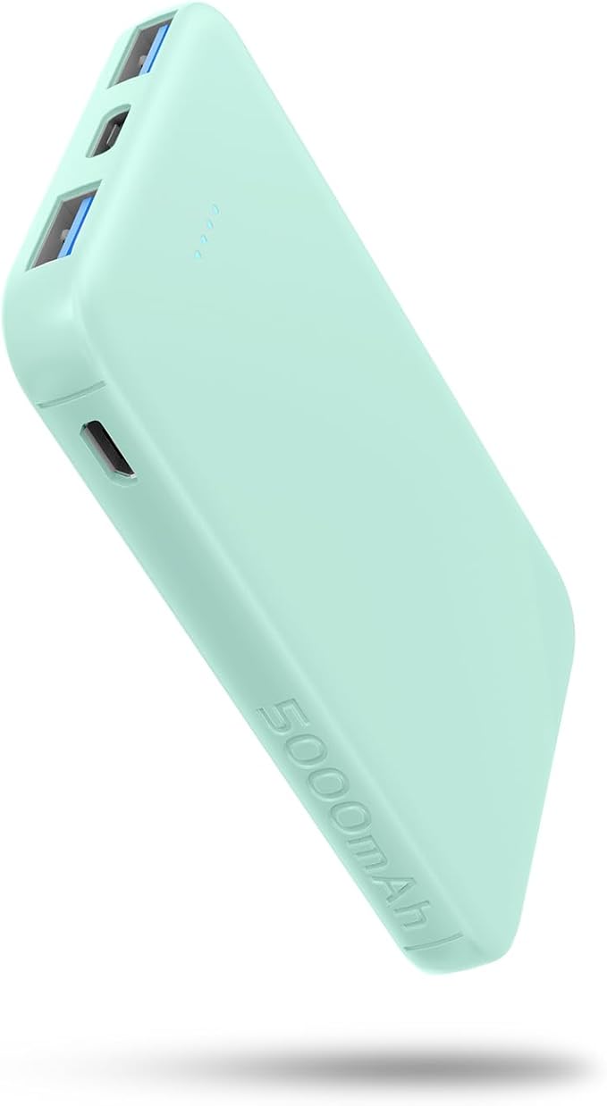 S22 Portable Charger, Mini Colorful Power Bank, PowerNano, 5000mAh External Battery Pack Compatible with iPhone 15/14/13/12/11/X All Series and Android Phone