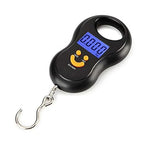 Black Electronic 50Kg 10g Hanging Scale LCD Digital Backlight Fishing Weights Pocket Luggage Scales