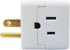 Uninex PS36 3-Outlet Grounded Plug Cube Taps, Extra-Wide Adapter Spaced, Easy Access, Compact, ETL Listed, 4-Pack