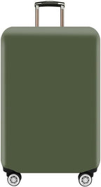 Morbuy Luggage Cover for Suitcase, Modern Solid Color Business Suitcase Cover Protector Fit 18-32 Inch Luggage, Baggage Covers with Zipper for Travel (S(18-21inch suitcase),Dark Green)