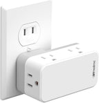 2 Prong to 3 Prong Power Strip,WRXDMC 2 Prong Outlet Adapter with 360° Rotating Plug, Widely Spaced Outlet Extender with 6 AC Outlets, Multi Plug Outlet Splitter, Polarized Plug, Ideal for Old House