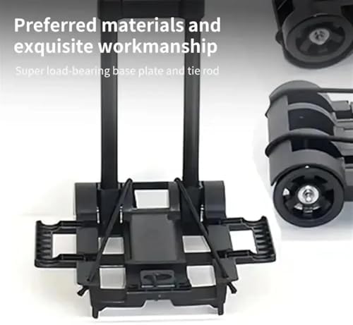 Portable Folding Hand Truck Barrow Cart Lightweight Trolley for Luggage Shopping and Household Use Compact Folding Utility Cart for Easy Transport