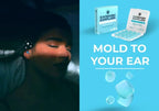 Eargasm Squishies - Blue Moldable Multipurpose Noise Reduction Noise Cancelling Waterproof Airtight Ear-Plugs for Sleeping, Snoring, Working, Studying, Swimming and More - Storage Case Included
