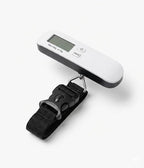 Digital Luggage Scale for Travel - Portable Handheld Weight Scale for Suitcases & Bags - 110lbs/50kg Capacity with LCD Display - 2 AAA Batteries Included (White)