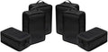 Travel Shoe Bags, Foldable Waterproof Shoe Pouches Organizer-Double Layer (6 Black Shoe Bags)