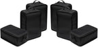 Travel Shoe Bags, Foldable Waterproof Shoe Pouches Organizer-Double Layer (6 Black Shoe Bags)
