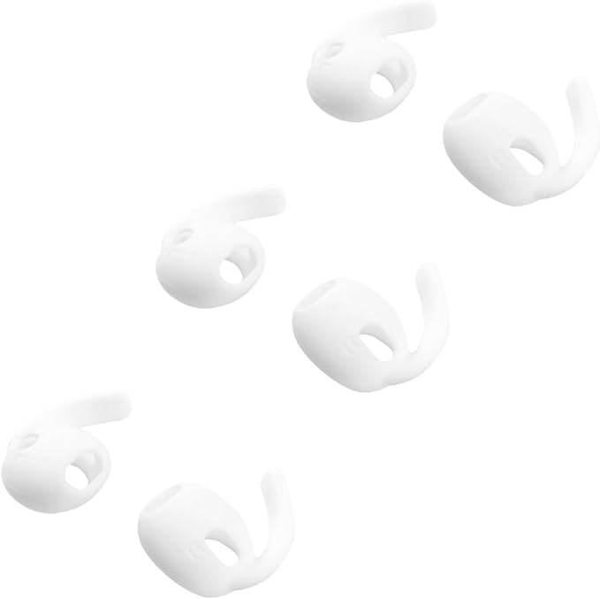 4 Pairs Galaxy Buds3 Ear Hook Cover Grip Tip Anti Slip Wing Accessories Compatible with Samsung Galaxy Buds 3,White 804w4