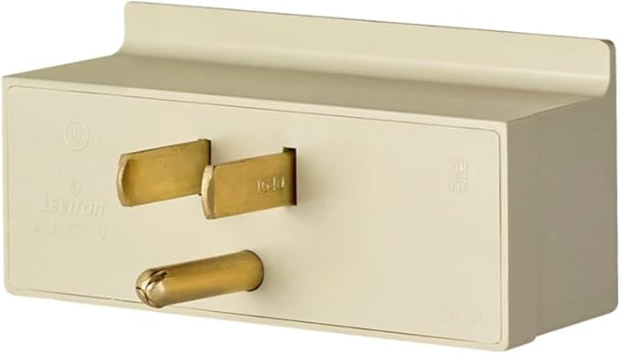Leviton R53-697-I Three Outlet Grounded Adapter Ivory