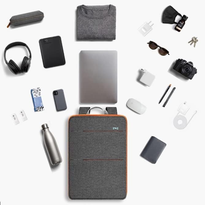 ZINZ Slim & Expandable Laptop Backpack Water Resistant Backpack Travel Backpack Compatible with MacBook Air/Pro/Neo 13-14 inch, XPS 13/14, Surface 13.5" and Most 13-14 Notebooks，G01OG01