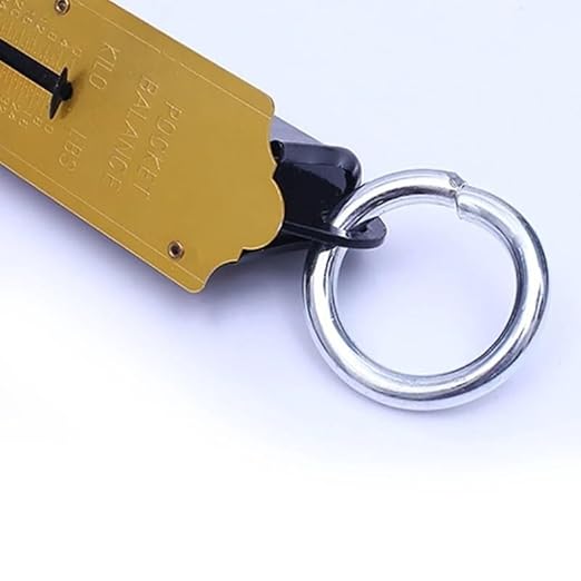 Portable Luggage Scale, Yellow Fishing Scale with Hook Portable Mechanical Luggage Scale Weight Scale Auto-Off Function for Household Shops