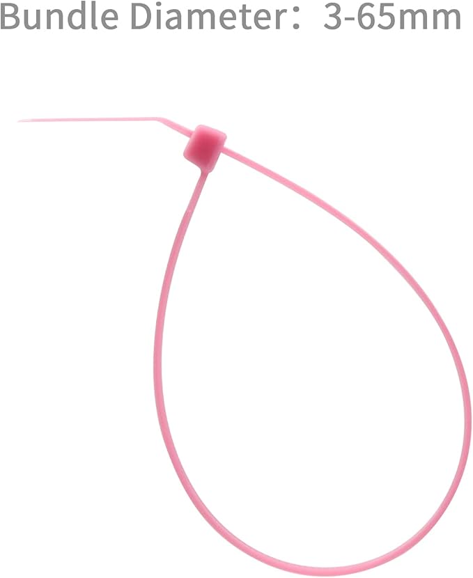 XINGO 10 Inch Cable Zip Ties (500 Pack), 40 Lbs Tensile Strength-Heavy Duty, Self-Locking Nylon Plastic Nylon Wire Ties for indoor and outdoor (Pink)