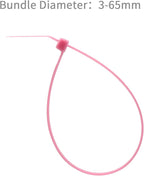 XINGO 10 Inch Cable Zip Ties (500 Pack), 40 Lbs Tensile Strength-Heavy Duty, Self-Locking Nylon Plastic Nylon Wire Ties for indoor and outdoor (Pink)