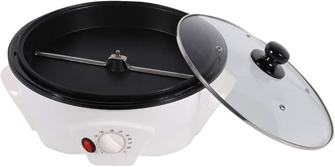 500g Coffee Bean Roaster Machine,0-240°C Electric Coffee Roasters,110v 800w Coffee Bean Baker,Household Bean Roasting Machine,Non-stick Home Peanut Beans Roaster for Stovetop, Countertop