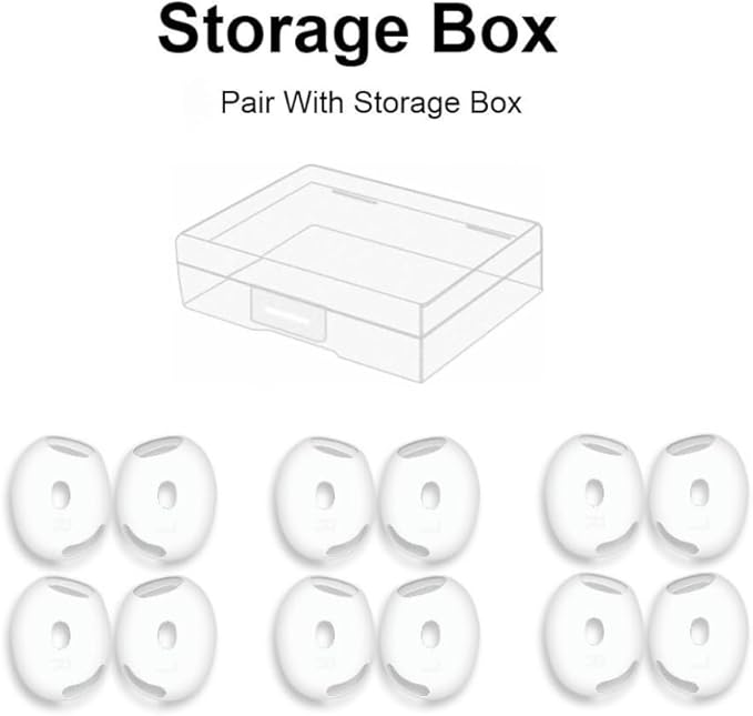 6 Pairs Ear Cover for AirPods 4,Anti Slip Ear Skin Tips Accessories Sport Ultra Thin Slim Soft Silicone Ear Tips Earbuds Gel Cover Compatible with AirPods 4th Generation (White)