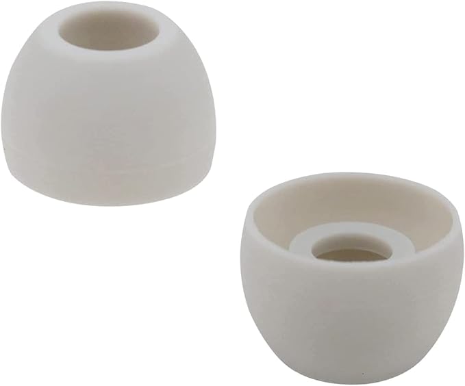 12 Pairs Silicone Replacement Earbud Ear Buds Tips Compatible with 3.8mm to 5.5mm Nozzle Earbuds Earphones, S/M/L White/Black/Silver/Red