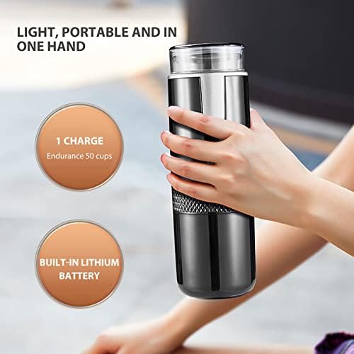 Portable Coffee Machine, Compact and Rechargeable, Extracts Delicious Pure Coffee, Compatible with for K Cup Capsules and Ground Coffee, Easy to Use for Travel and More