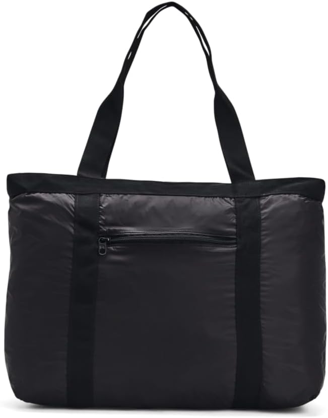 Under Armour Womens Studio Packable Tote Bag, (001) Black / / Metallic Gun Metal, One Size Fits Most