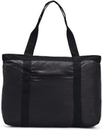 Under Armour Womens Studio Packable Tote Bag, (001) Black / / Metallic Gun Metal, One Size Fits Most