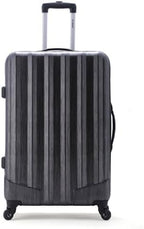 Rockland Santa Fe Hardside Spinner Wheel Luggage Set, Carbon, 3-Piece Set (20/24/28)