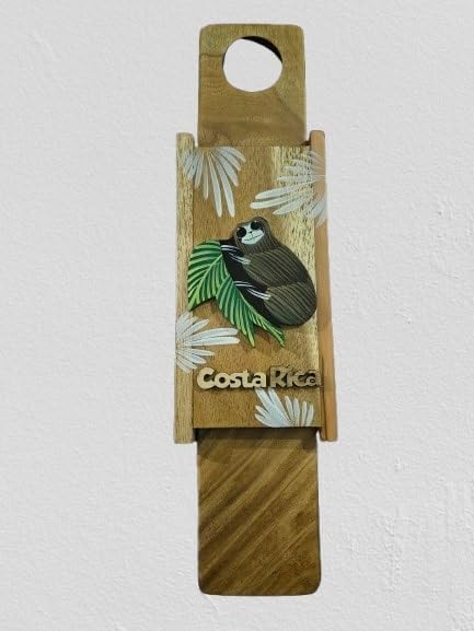 Tapanti store.Chorreador,Costa Rican handcrafted foldable wooden pour-over coffee maker.Includes a reusable cloth filter.Embedded Sloth wooden hand painted design.Light Cedar.Perfect for travel