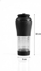 Pressca - Portable Coffee & Tea Maker - Thermal Coffee & Tea Infuser, French Press, Single Serve Coffee Maker, BPA Free - Home & Kitchen Accessories & Utensils - 12 fl oz, Black