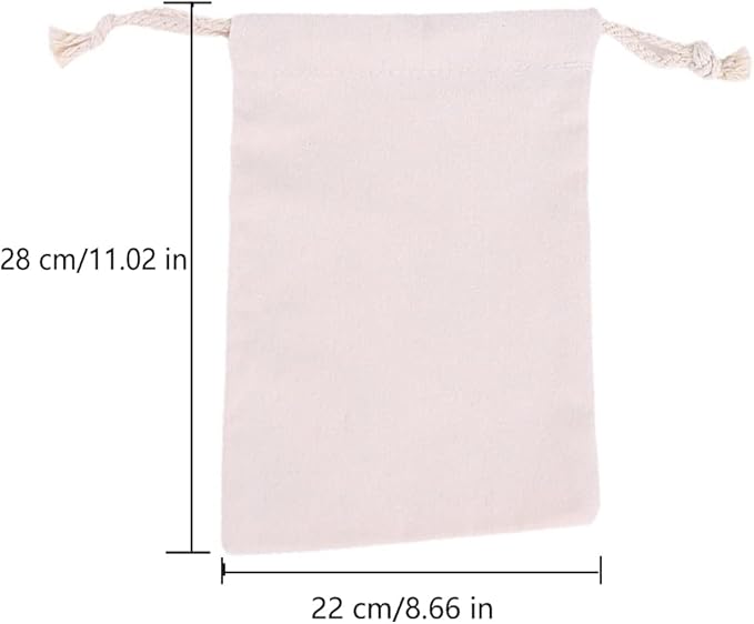Breathable Dust-proof Drawstring Storage Pouch String Bag for Handbags Purses Shoes Eco Bag (5 PCS,8.66 * 11 in)