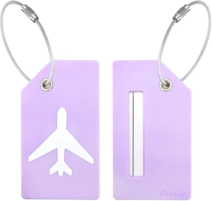 Silicone Luggage Tag with Name ID Card Perfect to Quickly Spot Luggage Suitcase